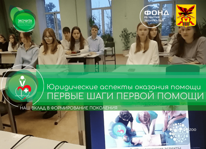Занятие посвященное юридическим аспектам в рамках проекта «Первые шаги первой помощи»